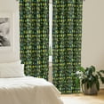 thumbnail image 2 of Ambesonne Garden Window Curtains, Smiling Vegetable Characters, Each 28" W x 95" L, Charcoal Grey and Fern Green, 2 of 4