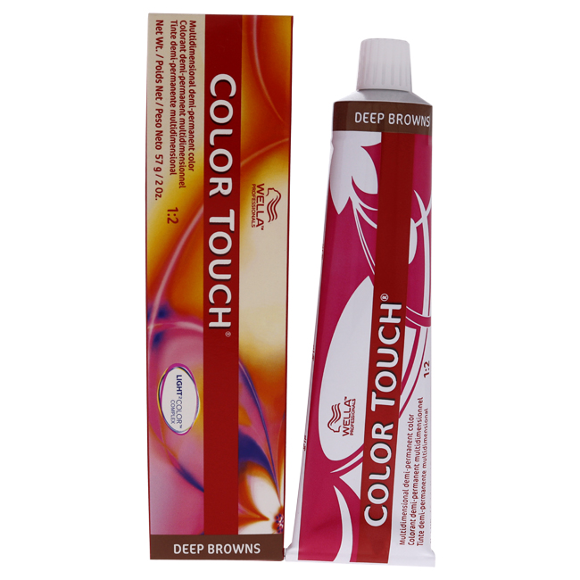 Color Touch Demi-Permanent Color - 5 73 Light Brown-Brown Gold by Wella for Unisex - 2 oz Hair Color