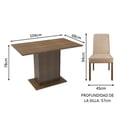 thumbnail image 3 of Juego de Comedor Madesa Manu Mesa Tablero de Madera con 2 Sillas Marrón/Imperial, 3 of 5