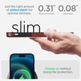 thumbnail image 3 of for iPhone XR PU Leather Back Case, Built-in Invisible Stand [Compatible with Magsafe] Protective Slim Kickstand Anti-fall Phone Cover Compatible with iPhone XR, Brown, 3 of 8