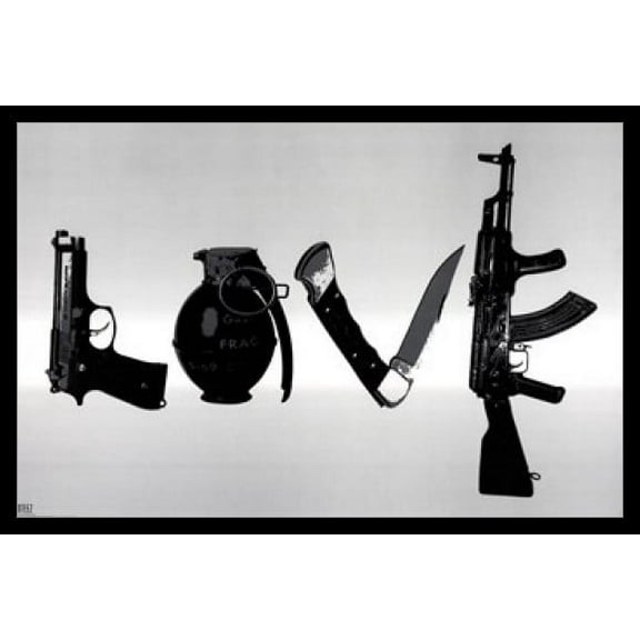 Love Laminated & Framed Poster by Steez (36 x 24)