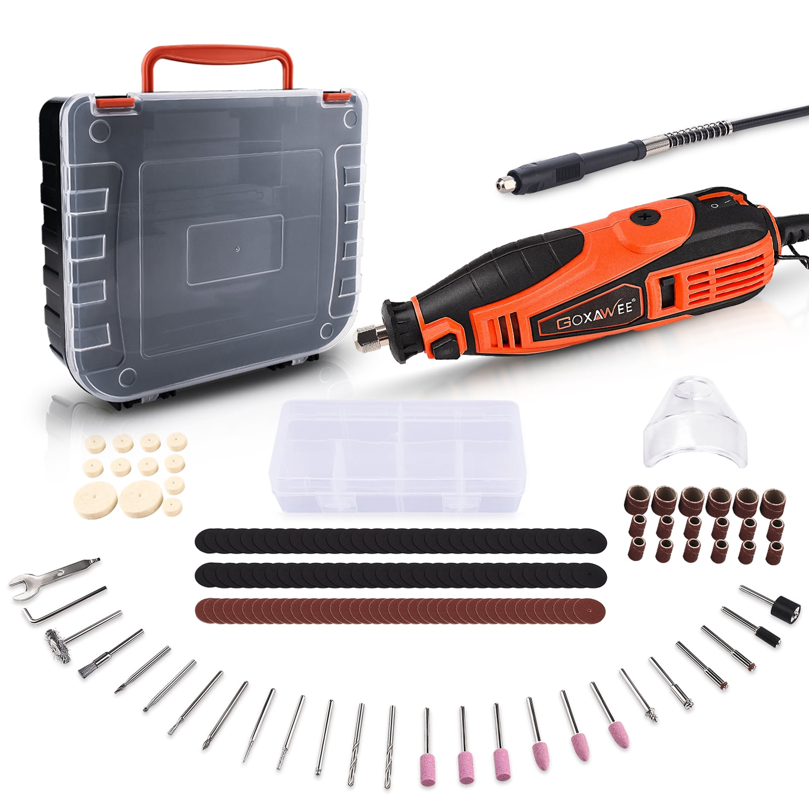 Rotary Tool Kit with 180 Rotary Tool Accessories & Flex Shaft & Universal Collet, 5 Variable Speed Rotary Multi-Tool, Mini Electric Drill Set for Crafting Project - Walmart.com