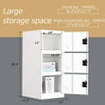 thumbnail image 2 of MECOLOR Vertical Single Tier Small Locker with Padlock latche 3 Compartment Storage for Employee,Home,Office,School,Kids, 2 of 2