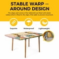 thumbnail image 4 of Easter Bunny Eggs Table Cloths for 6 Foot Rectangle Tables, Spring Tulip Flowers Leaves Country Plants Patio Waterproof Elastic Fitted Tablecloths, Washable Rectangular Table Cover for Camping, 4 of 8