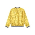 thumbnail image 3 of HULIJA Kids Jackets Girls Boys Shiny Sequins Baseball Coat Jacket Dance Bomber Tops Outwear Gold 16, 3 of 4