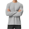 thumbnail image 4 of Lumeqa Mens UPF 50+ UV Sun Protection Shirts Outdoor Long Sleeve SPF Rash Guard for Fishing Hiking Swimming Running Gray XXL, 4 of 6