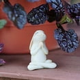 thumbnail image 2 of Top Collection Miniature Fairy Garden & Terrarium Yoga Bunny in Seated Namaste Pose Statue, Small, 2 of 3