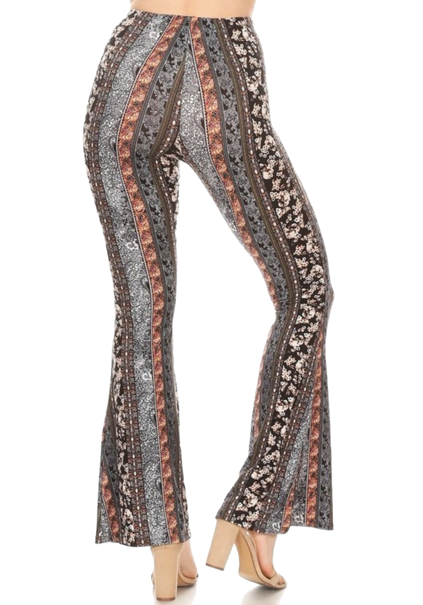 womens boho comfy stretchy bell bottom flare pants