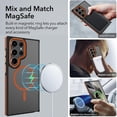 thumbnail image 6 of Designed for Samsung Galaxy S22 Ultra Clear Back Case, Colorful Frame Magsafe Compatible Anti-Slip Grip Drop Protection Wireless Charging Transparent Anti-Fingerprint Case for Galaxy S22 Ultra, Orange, 6 of 6