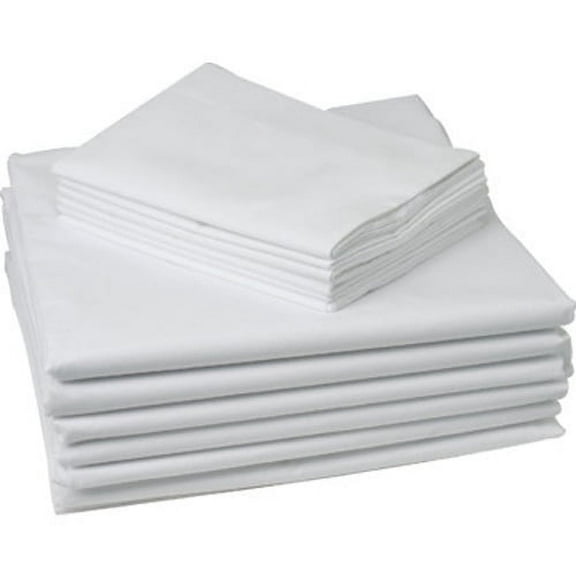 Standard Size White Hotel Pillow Cases 200 Thread Count - Designed to sustain commercial laundry. Pack of 12