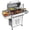 5+1 Burner, variant on SIXDAY 4-Burner Gas Grill with Side Burner, 60,000 BTU Stainless Steel Propane BBQ Grill, Outdoor Flat Top Grill with Wheels and Side Shelves
