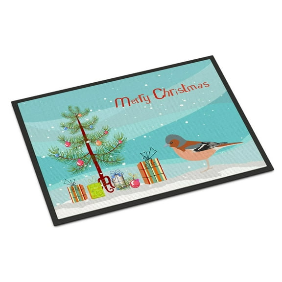 Carolines Treasures CK4488JMAT Finch Merry Christmas Door Mat Indoor Rug or Outdoor Welcome Mat 24x36 Doormat  36"L x