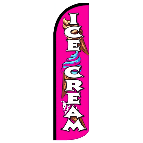 Ice Cream Windless Flag (Hardware Not Included) |Advertisement /Business Flags | Feather Flag |