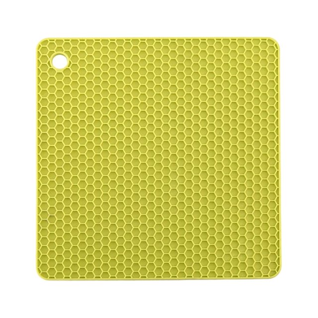 Moyic Almohadillas antideslizantes de gel de sílice, soporte para olla, estera de silicona resistente al calor para fácil limpieza y Almacenamiento y organización del hogar Amarillo