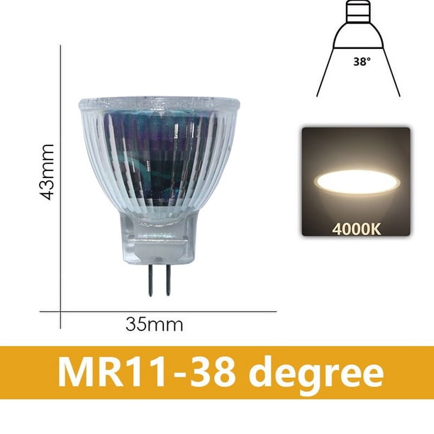 Bombilla LED Mini COB, foco MR11 GU4, 12V, 3W, luz blanca cálida, reemplazo para cocina, 20W, 50W, halógeno, 4/6/8/10/20 piezas