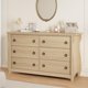 thumbnail image 1 of Qinaqin Moderno Madera 6 Cajón cm de Profundidadresser con Golden Ring Pull Alturaandles 54 en Ancho Chest Oak Organizador Almacenamiento para Living Sala Entryway, 1 of 7