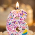 thumbnail image 4 of Unicorn Number Candle, Magical Cake Topper, Rainbow Birthday Decor, Unicorn Number Birthday Candles Decoration, Themed Birthday Party Supplies, Glitter Sequin Birthday Cake Topper, Unicorn Number 6, 4 of 5