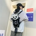 thumbnail image 5 of Skull Plush Backpack Gothic Water Bottle Bag Goth Doll Backpack Female Winter Furry Bag Skull Shape Bag Skeleton Birthday Gift, 5 of 6