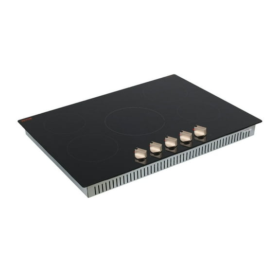 9200W 5 Burner Induction Cooktop - Electric Countertop Cooker with Knob Control, 36-Inch Built-in Stove, 12 Power Levels, Scratch Resistant Glass