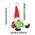 thumbnail image 3 of Navidad Muñecos De Peluche Adornos Navideños Monstruo De Pelo Verde Muñeco Enano Adornos Para Sofá Chimenea Dormitorio Yuarrent HA047140-01, 3 of 6