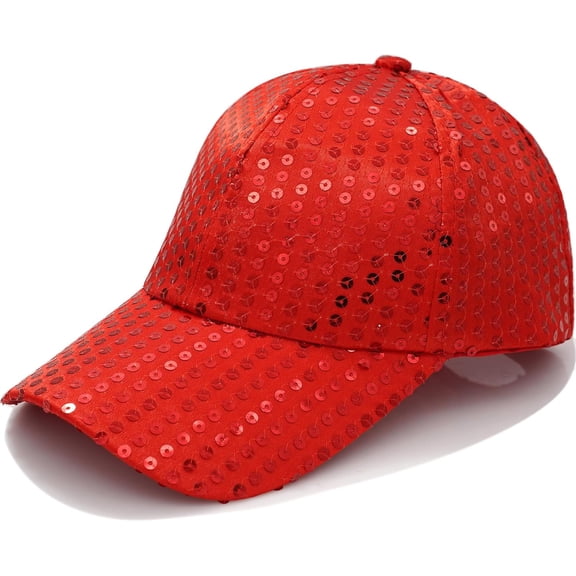 CoCoMangos Sequins Baseball Cap Glitter Hat for Boy Girls Shiny Hip Hop Hat