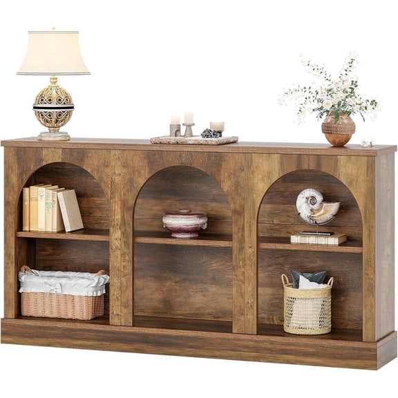 Tribesigns 63" Console Table, Farmhouse Entryway Table with 3 Tier Storage
