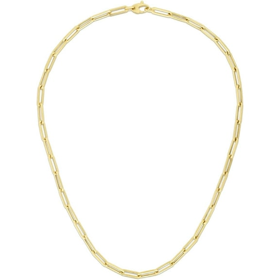 Floreo 10k Yellow Gold 4mm Lite Paperclip Link Chain Necklace