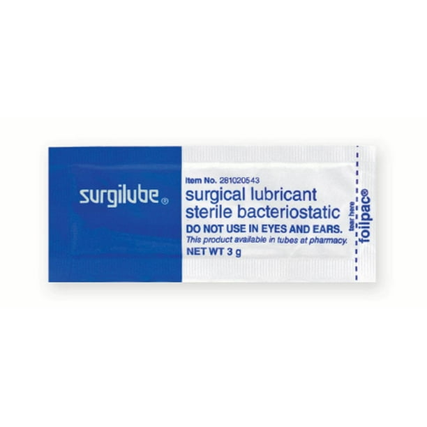Surgilube Lubricating Jelly Sterile 3 g Individual Packets, Box of 144