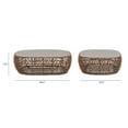 thumbnail image 3 of Willow 40.5" Oval Woven Patio Coffee Table Golden Brown Wicker Frame, 3 of 8