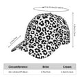 thumbnail image 3 of Baseball Cap, trendy black white Leopard print Trucker Hats Women Dad Hat for Workouts - Baseball hat Adjustable Size, 3 of 7