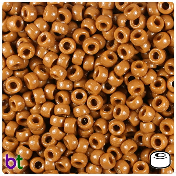 BeadTin Tiger Eye Opaque 6.5mm Mini Barrel Pony Beads (1000pcs)