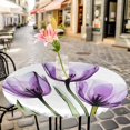 thumbnail image 3 of Purple Tulip Elastic Fitted Round Table Cover Abstract Flower Waterproof Outdoor Tablecloth for Holiday Party, Picnic, Patio & Dining Fits Tables Up to 36"-44", 3 of 8