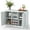 White, variant on Buffet Cabinet, Wine Bar Cabinet Movable 9 Slot Wine Rack 2 Doors  For Kitchen