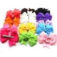 thumbnail image 3 of Stcellnmex 20 Pcs 3 Inch Hair Bows Alligator Clip Grosgrain Ribbon Hair Accessories Assorted Colors, 3 of 5