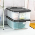 thumbnail image 6 of Sterilite ShelfTote 25 Quart Plastic Stackable Tote w/Lid, Clear (6 Pack), 6 of 8