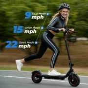 iScooter 500W Electric Scooter for Adults,23 Miles & 22 MPH Max,Extra-Wide Pedals, 10 Pneumatic Tires Portable Folding Design,Commuting E-Scooter Christmas Gifts