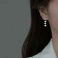 thumbnail image 6 of K-KED 925 Sterling Solid Silver Triple Hearts Drop Hook Earrings, 6 of 6