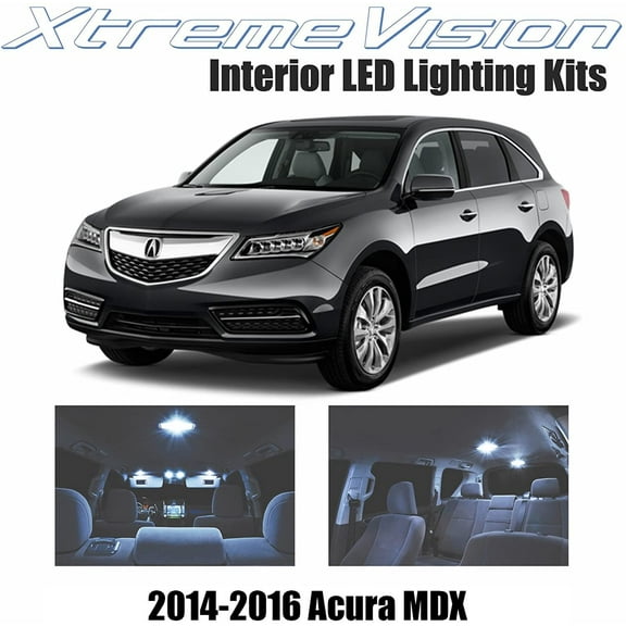 XtremeVision LED for Acura MDX 2014-2016 13 Pieces Cool White Premium Interior LED Kit Package   Installation Tool