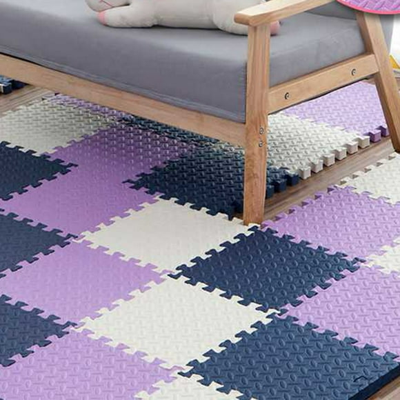 Cheers 16Pcs Play Mat Anti-slip Interlock Square Exercise Tiles Floor Carpet for Children Room