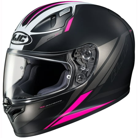 HJC FG-17 Valve Full Face Helmet Black/Pink (Best Value Motorcycle Helmet)