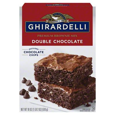 Pack of 2 - Ghirardelli Double Chocolate Premium Brownie Mix, 18 oz