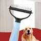 thumbnail image 3 of Cepillo profesion de peluquería para mascotas, herramienta de deshojado, cepillo de perro de cabellero para cabellero de gato, cabellero mediano, grandes, - Blue Azul Colco Peine de depilación, 3 of 8