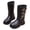 Black, variant on WXFAZCVU Girls Leather Boots with Side Zipper Fashion Buckle Straps Round Toe Boots Going Out Size 4