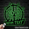 thumbnail image 3 of Craftnamesign Custom Rock Sign Skeleton Hand Metal Wall Art, Skull Hanging Gifts, 3 of 5