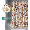 thumbnail image 3 of Fall Shower Curtain Autumn Leaf Shower Curtains for Bathroom Orange Leaves Bath Curtains Sets with Hooks for Autumn Thanksgiving Seasonal Bathroom Decor Polyester Fabric Waterproof 72 x 72 in, 3 of 6