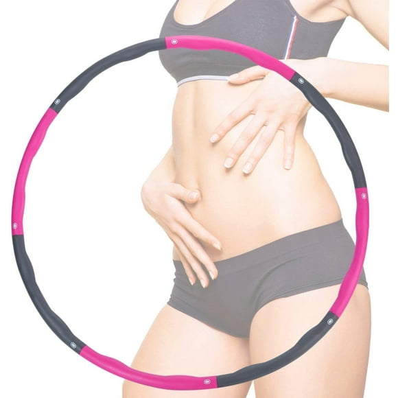 DAMAIE Hula Hoop, Hula Hoop For Weight Loss And Massage, 6-8 Segments, Removable Hoola Hoop Loops, Suitable For Fitness, Sports, Home, Office, Belly Shaping, 1 Kg