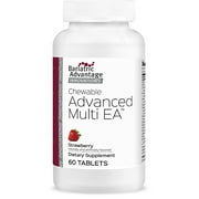 Bariatric Advantage Chewable Advanced Multi EA, Daily Multivitamin for Bariatric Surgery Patients, 12 Easily Digestible Nutrients Including Vitamin D3, B12 and 45 mg Iron - Strawberry, 60 Count