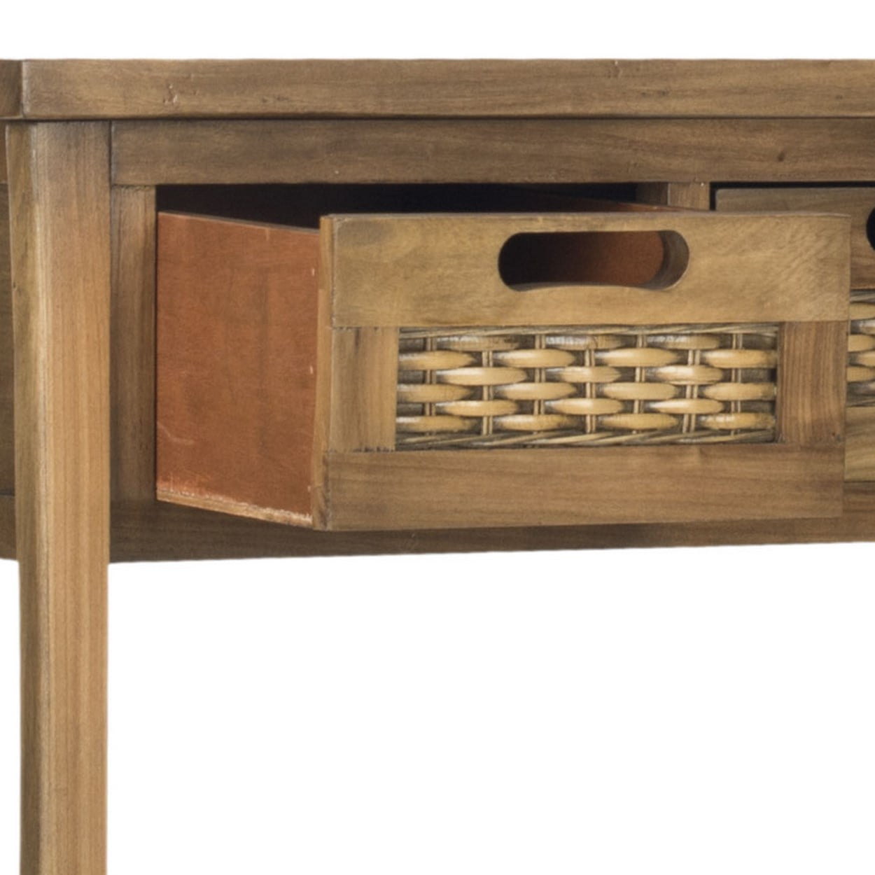 SAFAVIEH Autumn Country Rustic 3 Drawer Storage Console, Oak