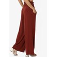 thumbnail image 4 of TheMogan Women's S~3X High Rise Smocked Elastic Waist Pull On Wide Leg Lounge Pants, 4 of 7