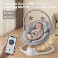 thumbnail image 4 of Baby Swing FasonBaby Electric con 10 melodías y 5 velocidades, color gris, 4 of 9